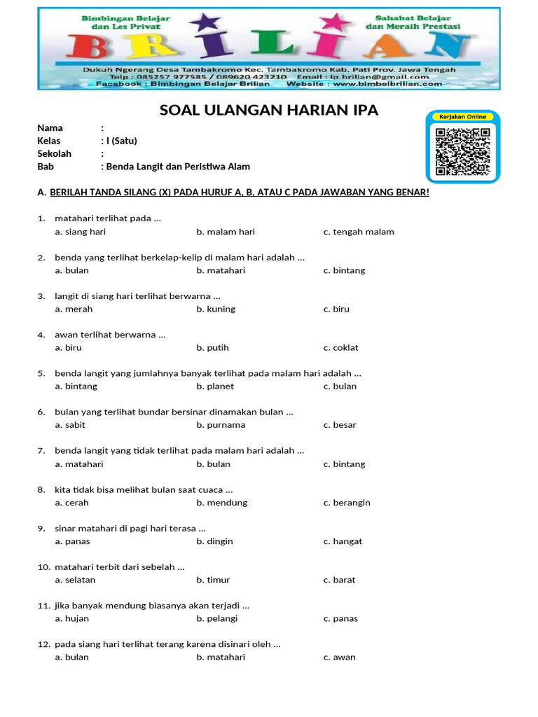 7 Rahasia Nilai Sempurna dengan Latihan Bank Soal IPA Kelas 1 SD Terbaru Tahun 2026