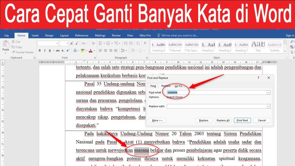 5 Cara Cepat Mengubah Mengganti Kata Semua Pada Word 2013, Ternyata Semudah Ini