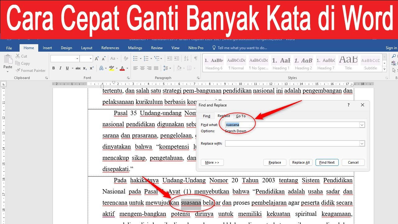 5 Cara Cepat Mengubah Mengganti Kata Semua Pada Word 2013, Ternyata Semudah Ini