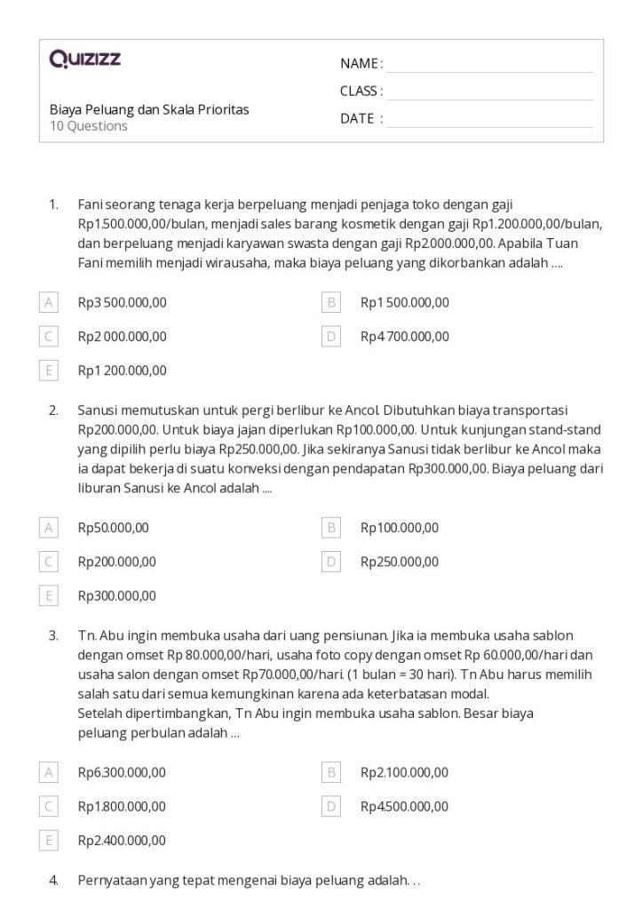 5 Fakta Ternyata Contoh Soal Ekonomi Kelas 10 Bab 4 Beserta Jawabannya Bisa Bikin Nilaimu Meroket