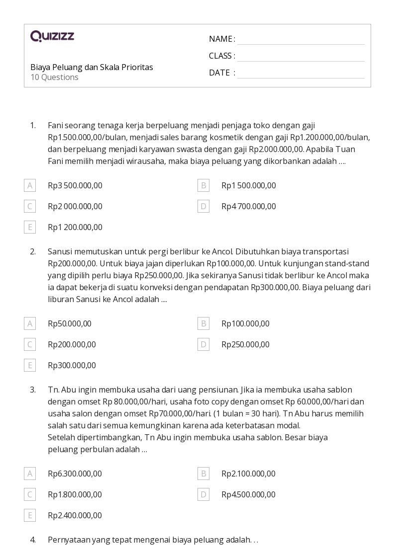 5 Fakta Ternyata Contoh Soal Ekonomi Kelas 10 Bab 4 Beserta Jawabannya Bisa Bikin Nilaimu Meroket