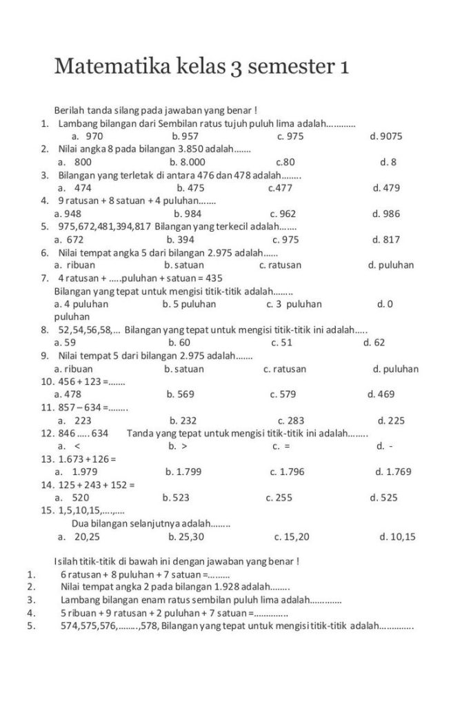 7 Contoh Soal Kelas 3 Tema 3 Semester 1 2026 dengan Pembahasan Lengkap
