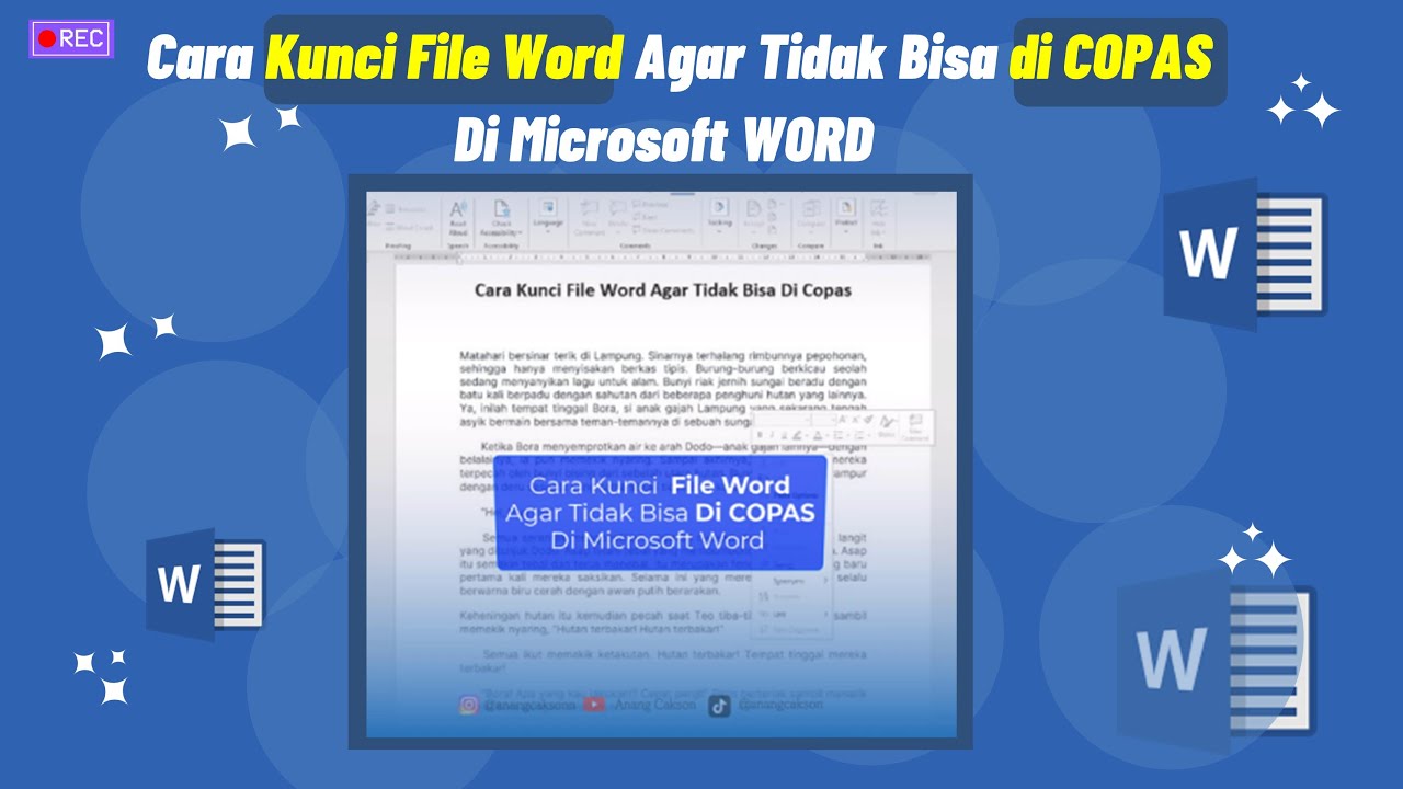 TUTORIAL MICROSOFT WORD Cara kunci file word agar tidak bisa di TUTORIAL MICROSOFT WORD Cara kunci file word agar tidak bisa di