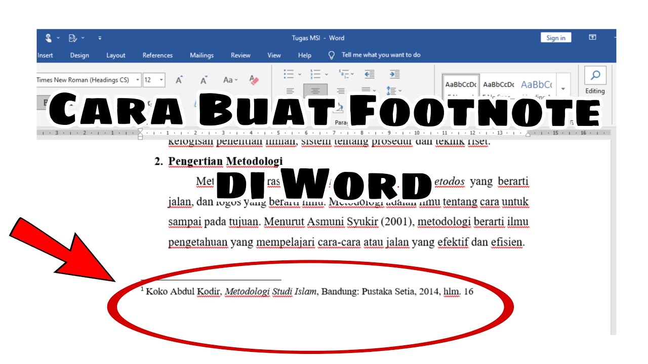 Ini Cara Membuat Footnote Di Word Dengan Benar - Free Word Template Ini Cara Membuat Footnote Di Word Dengan Benar - Free Word Template