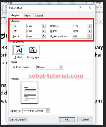 Cara Membuat Margins 4433 cm di Word - Sobat-Tutorial Cara Membuat Margins 4433 cm di Word - Sobat-Tutorial