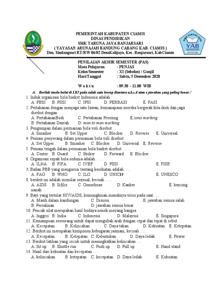Riset Medsos Jadi Sumber Berita Utama, Ini Contoh Soal Penjas Kelas 11 Semester 1 Essay Riset Medsos Jadi Sumber Berita Utama, Ini Contoh Soal Penjas Kelas 11 Semester 1 Essay