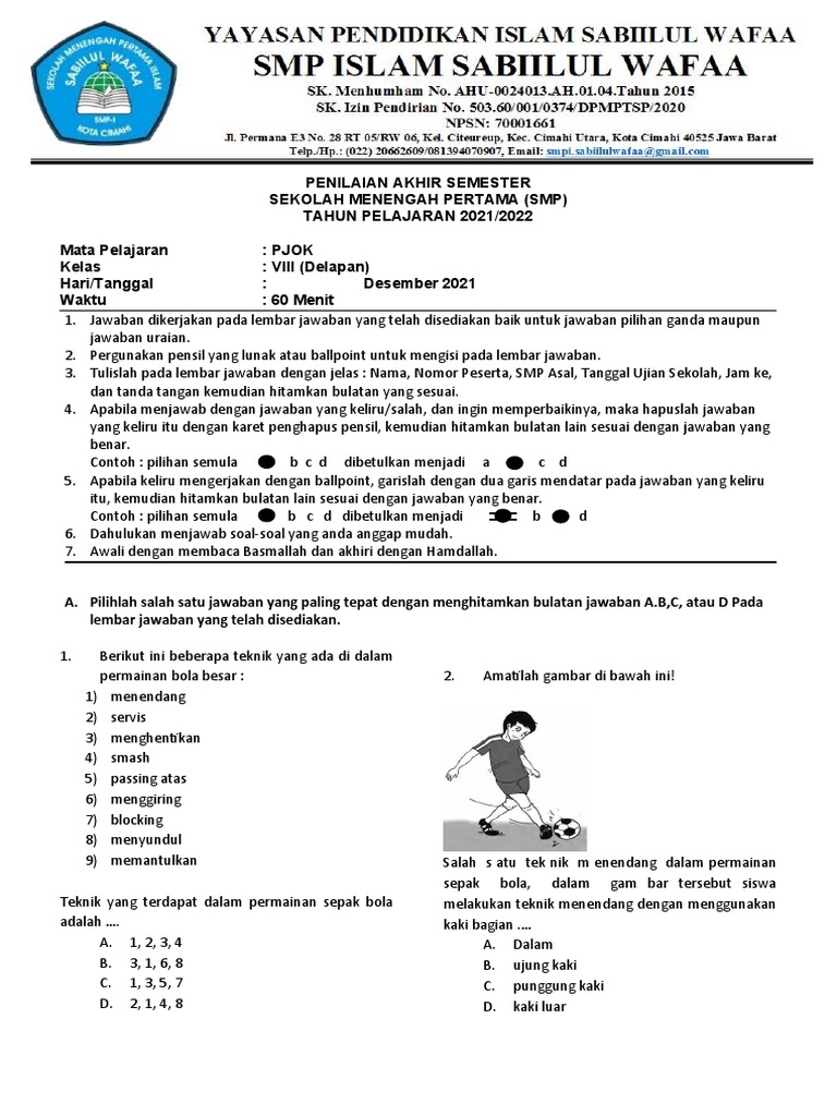 3 Rahasia Jawab Soal Essay PJOK Kelas 8 Semester 1 Timnas Lolos Final FIFA ASEAN Cup 2026 3 Rahasia Jawab Soal Essay PJOK Kelas 8 Semester 1 Timnas Lolos Final FIFA ASEAN Cup 2026