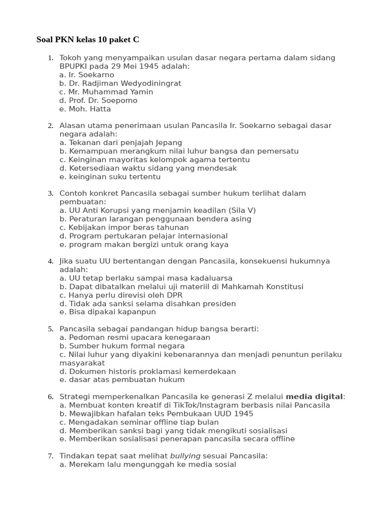 Terbukti! Contoh soal PKN kelas 10 bab 1 yang bikin nilai naik 30% Sebelum Ujian Nasional Terbukti! Contoh soal PKN kelas 10 bab 1 yang bikin nilai naik 30% Sebelum Ujian Nasional