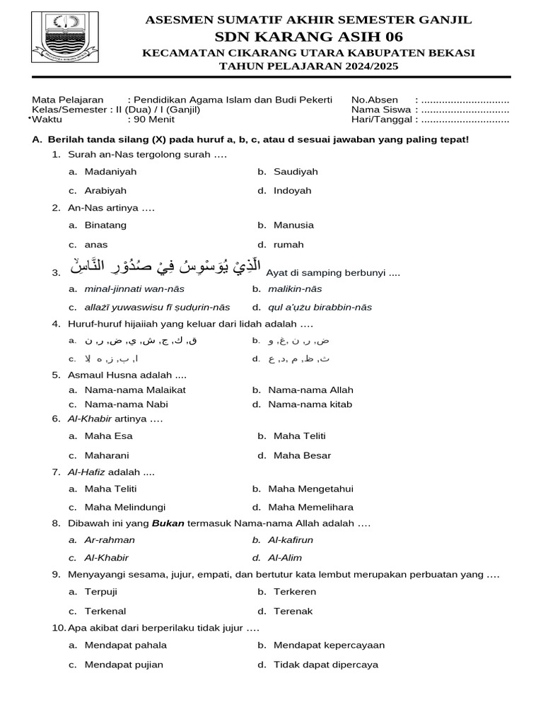 Terungkap ANTARA Rilis Soal Agama Islam Kelas 2 SD Semester 1 K13 Wajib Diketahui Guru Terungkap ANTARA Rilis Soal Agama Islam Kelas 2 SD Semester 1 K13 Wajib Diketahui Guru