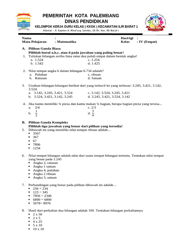 Timnas Indonesia Juara FIFA ASEAN Cup, 3 Soal Matematika Kelas 4 Semester 1 PDF Praktis Timnas Indonesia Juara FIFA ASEAN Cup, 3 Soal Matematika Kelas 4 Semester 1 PDF Praktis