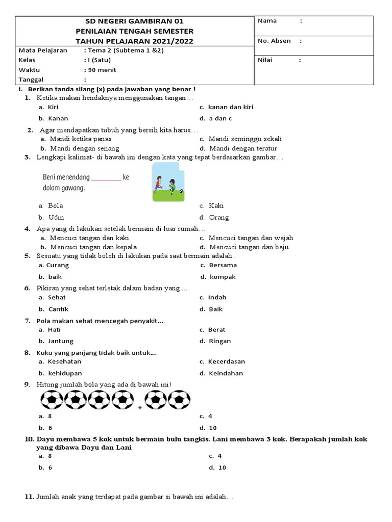 Timnas Juara FIFA ASEAN Cup 2026, Dapatkan Soal PTS Kelas 1 Semester 1 PDF Sekarang! Timnas Juara FIFA ASEAN Cup 2026, Dapatkan Soal PTS Kelas 1 Semester 1 PDF Sekarang!